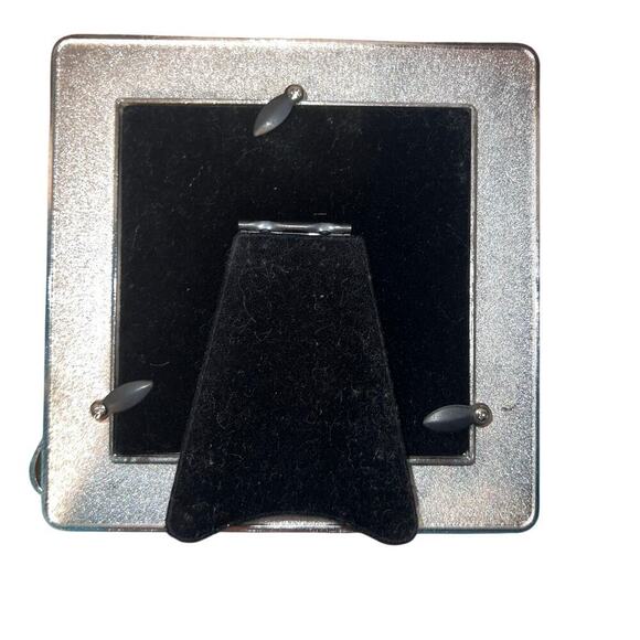 Ashleigh Manor 3.5 x 3.5 enamel rhinestone baby shoe kickstand picture frame - Picture 6 of 8